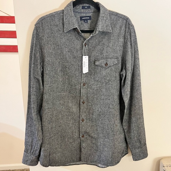 J. Crew Other - NWT J. Crew Cotton & wool blend slim fit button down gray textured shirt